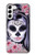 W3821 Sugar Skull Steam Punk Girl Gothic Hülle Schutzhülle Taschen und Leder Flip für Samsung Galaxy S23 Plus