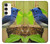 W3839 Bluebird of Happiness Blue Bird Hülle Schutzhülle Taschen und Leder Flip für Samsung Galaxy S23 Plus