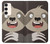W3855 Sloth Face Cartoon Hülle Schutzhülle Taschen und Leder Flip für Samsung Galaxy S23 Plus