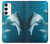 W3878 Dolphin Hülle Schutzhülle Taschen und Leder Flip für Samsung Galaxy S23 Plus