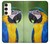 W3888 Macaw Face Bird Hülle Schutzhülle Taschen und Leder Flip für Samsung Galaxy S23 Plus