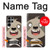 W3855 Sloth Face Cartoon Hülle Schutzhülle Taschen und Leder Flip für Samsung Galaxy S23 Ultra