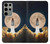 W3859 Bitcoin to the Moon Hülle Schutzhülle Taschen und Leder Flip für Samsung Galaxy S23 Ultra