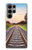 W3866 Railway Straight Train Track Hülle Schutzhülle Taschen und Leder Flip für Samsung Galaxy S23 Ultra