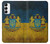 W3858 Ukraine Vintage Flag Hülle Schutzhülle Taschen und Leder Flip für Samsung Galaxy A14 5G