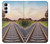 W3866 Railway Straight Train Track Hülle Schutzhülle Taschen und Leder Flip für Samsung Galaxy A14 5G