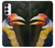 W3876 Colorful Hornbill Hülle Schutzhülle Taschen und Leder Flip für Samsung Galaxy A14 5G