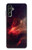 W3897 Red Nebula Space Hülle Schutzhülle Taschen und Leder Flip für Samsung Galaxy A14 5G