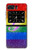W2899 Rainbow LGBT Gay Pride Flag Hülle Schutzhülle Taschen und Leder Flip für Motorola Moto Razr 2022