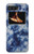 W3439 Fabric Indigo Tie Dye Hülle Schutzhülle Taschen und Leder Flip für Motorola Moto Razr 2022