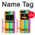 W3678 Colorful Rainbow Vertical Hülle Schutzhülle Taschen und Leder Flip für Motorola Moto Razr 2022