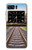 W3866 Railway Straight Train Track Hülle Schutzhülle Taschen und Leder Flip für Motorola Moto Razr 2022