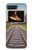 W3866 Railway Straight Train Track Hülle Schutzhülle Taschen und Leder Flip für Motorola Moto Razr 2022