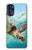 W1377 Ocean Sea Turtle Hülle Schutzhülle Taschen und Leder Flip für Motorola Moto G 5G (2023)