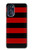 W2638 Black and Red Striped Hülle Schutzhülle Taschen und Leder Flip für Motorola Moto G 5G (2023)