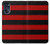 W2638 Black and Red Striped Hülle Schutzhülle Taschen und Leder Flip für Motorola Moto G 5G (2023)