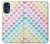 W3499 Colorful Heart Pattern Hülle Schutzhülle Taschen und Leder Flip für Motorola Moto G 5G (2023)