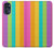 W3678 Colorful Rainbow Vertical Hülle Schutzhülle Taschen und Leder Flip für Motorola Moto G 5G (2023)