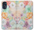 W3705 Pastel Floral Flower Hülle Schutzhülle Taschen und Leder Flip für Motorola Moto G 5G (2023)