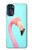 W3708 Pink Flamingo Hülle Schutzhülle Taschen und Leder Flip für Motorola Moto G 5G (2023)