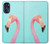 W3708 Pink Flamingo Hülle Schutzhülle Taschen und Leder Flip für Motorola Moto G 5G (2023)