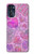 W3710 Pink Love Heart Hülle Schutzhülle Taschen und Leder Flip für Motorola Moto G 5G (2023)