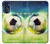 W3844 Glowing Football Soccer Ball Hülle Schutzhülle Taschen und Leder Flip für Motorola Moto G 5G (2023)