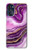 W3896 Purple Marble Gold Streaks Hülle Schutzhülle Taschen und Leder Flip für Motorola Moto G 5G (2023)