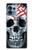 W0223 Vampire Skull Tattoo Hülle Schutzhülle Taschen und Leder Flip für Motorola Edge+ (2023), X40, X40 Pro, Edge 40 Pro