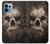 W0552 Skull Hülle Schutzhülle Taschen und Leder Flip für Motorola Edge+ (2023), X40, X40 Pro, Edge 40 Pro