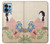 W0889 Japan Art Kimono Hülle Schutzhülle Taschen und Leder Flip für Motorola Edge+ (2023), X40, X40 Pro, Edge 40 Pro