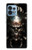 W1027 Hardcore Metal Skull Hülle Schutzhülle Taschen und Leder Flip für Motorola Edge+ (2023), X40, X40 Pro, Edge 40 Pro