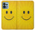 W1146 Yellow Sun Smile Hülle Schutzhülle Taschen und Leder Flip für Motorola Edge+ (2023), X40, X40 Pro, Edge 40 Pro