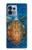 W1249 Blue Sea Turtle Hülle Schutzhülle Taschen und Leder Flip für Motorola Edge+ (2023), X40, X40 Pro, Edge 40 Pro