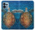 W1249 Blue Sea Turtle Hülle Schutzhülle Taschen und Leder Flip für Motorola Edge+ (2023), X40, X40 Pro, Edge 40 Pro