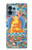 W1256 Buddha Paint Hülle Schutzhülle Taschen und Leder Flip für Motorola Edge+ (2023), X40, X40 Pro, Edge 40 Pro