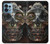 W1685 Steampunk Skull Head Hülle Schutzhülle Taschen und Leder Flip für Motorola Edge+ (2023), X40, X40 Pro, Edge 40 Pro