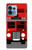 W2058 England British Double Decker Bus Hülle Schutzhülle Taschen und Leder Flip für Motorola Edge+ (2023), X40, X40 Pro, Edge 40 Pro