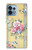 W2229 Vintage Flowers Hülle Schutzhülle Taschen und Leder Flip für Motorola Edge+ (2023), X40, X40 Pro, Edge 40 Pro