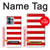 W2364 Red and White Striped Hülle Schutzhülle Taschen und Leder Flip für Motorola Edge+ (2023), X40, X40 Pro, Edge 40 Pro