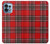 W2374 Tartan Red Pattern Hülle Schutzhülle Taschen und Leder Flip für Motorola Edge+ (2023), X40, X40 Pro, Edge 40 Pro