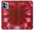W2480 Tie Dye Red Hülle Schutzhülle Taschen und Leder Flip für Motorola Edge+ (2023), X40, X40 Pro, Edge 40 Pro