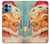 W2840 Christmas Vintage Santa Hülle Schutzhülle Taschen und Leder Flip für Motorola Edge+ (2023), X40, X40 Pro, Edge 40 Pro
