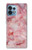 W2843 Pink Marble Texture Hülle Schutzhülle Taschen und Leder Flip für Motorola Edge+ (2023), X40, X40 Pro, Edge 40 Pro