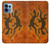 W2901 Lizard Aboriginal Art Hülle Schutzhülle Taschen und Leder Flip für Motorola Edge+ (2023), X40, X40 Pro, Edge 40 Pro