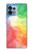 W2945 Colorful Watercolor Hülle Schutzhülle Taschen und Leder Flip für Motorola Edge+ (2023), X40, X40 Pro, Edge 40 Pro