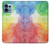 W2945 Colorful Watercolor Hülle Schutzhülle Taschen und Leder Flip für Motorola Edge+ (2023), X40, X40 Pro, Edge 40 Pro