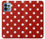 W2951 Red Polka Dots Hülle Schutzhülle Taschen und Leder Flip für Motorola Edge+ (2023), X40, X40 Pro, Edge 40 Pro