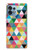 W3049 Triangles Vibrant Colors Hülle Schutzhülle Taschen und Leder Flip für Motorola Edge+ (2023), X40, X40 Pro, Edge 40 Pro
