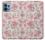W3095 Vintage Rose Pattern Hülle Schutzhülle Taschen und Leder Flip für Motorola Edge+ (2023), X40, X40 Pro, Edge 40 Pro